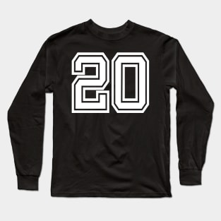 Numbers 20 for a sports team, group, or community Long Sleeve T-Shirt